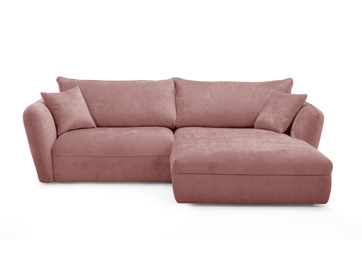 Bobochic Luigi Ecksofa Strukturstoff Rosa Ecke rechts