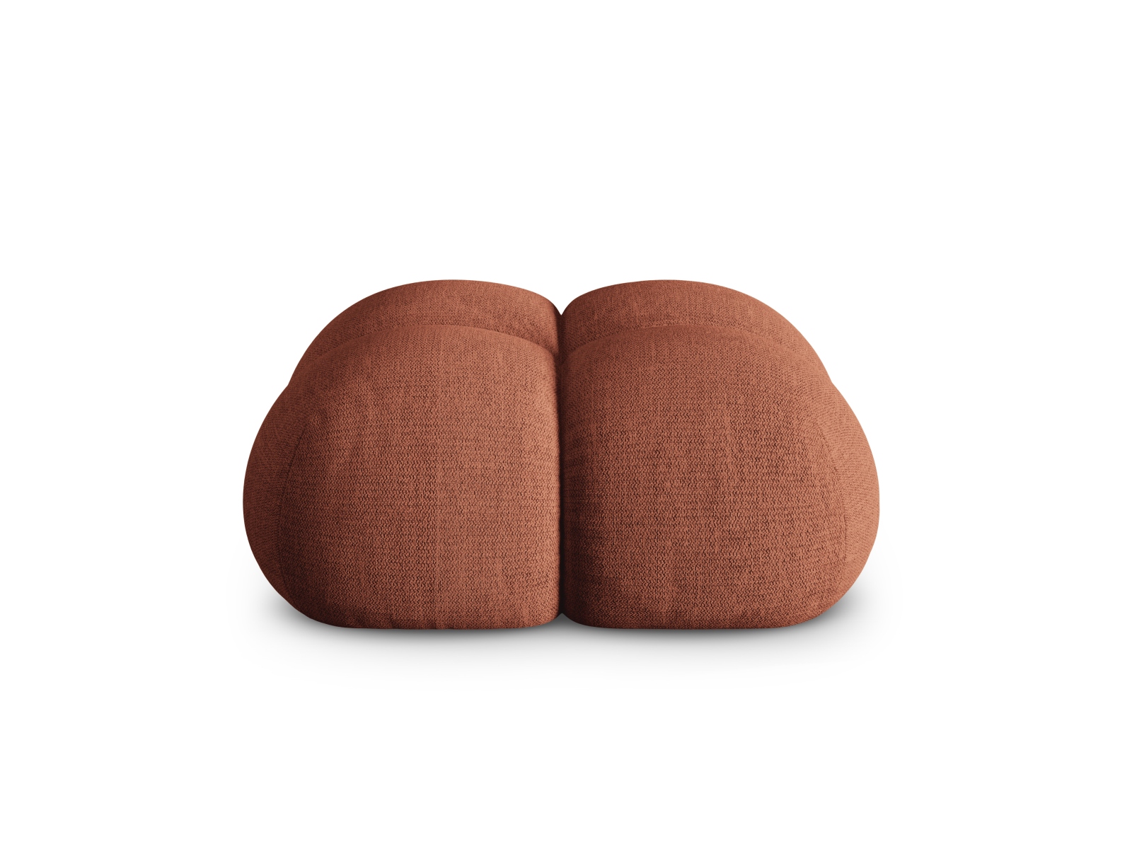 Cosmopolitan Design Pouf Loretto Strukturierter Stoff Sorella Koralle