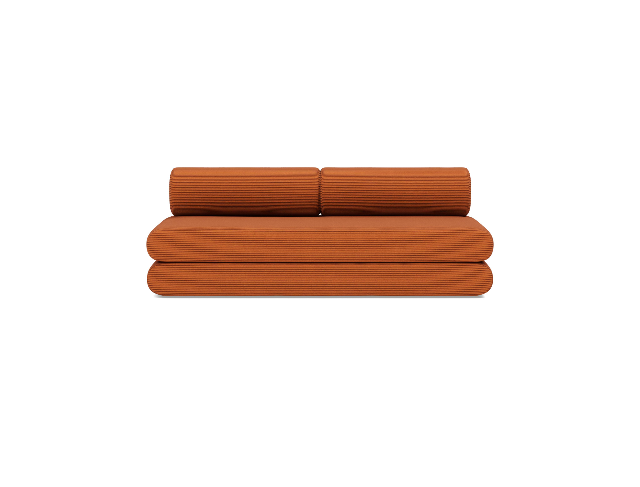 Tagesbett Circlus mit Rückenrollen Kord Corduroy 595-Burnt-Orange