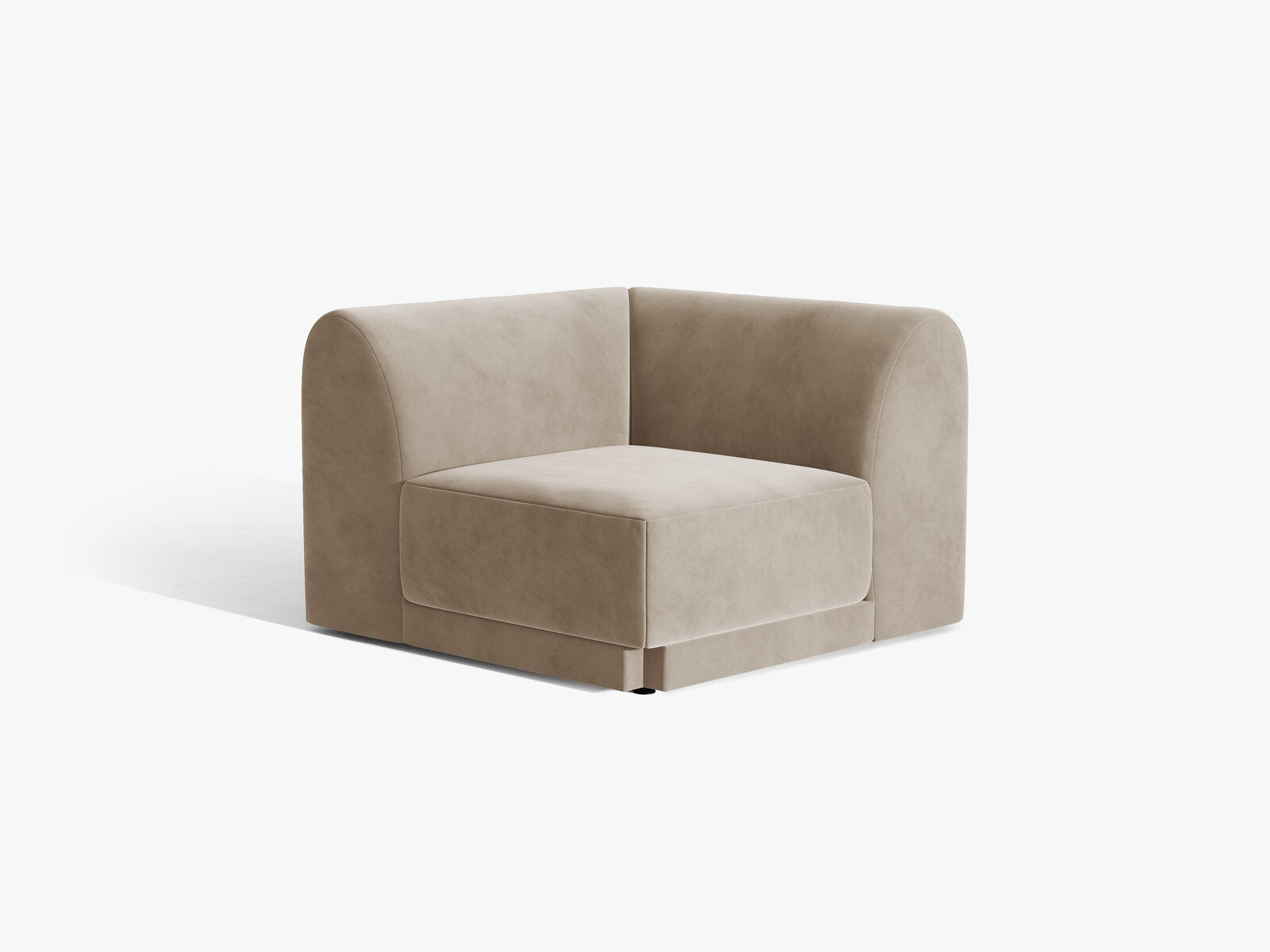Micadoni Modul Ecke Miley Samt Bluvel Cappuccino