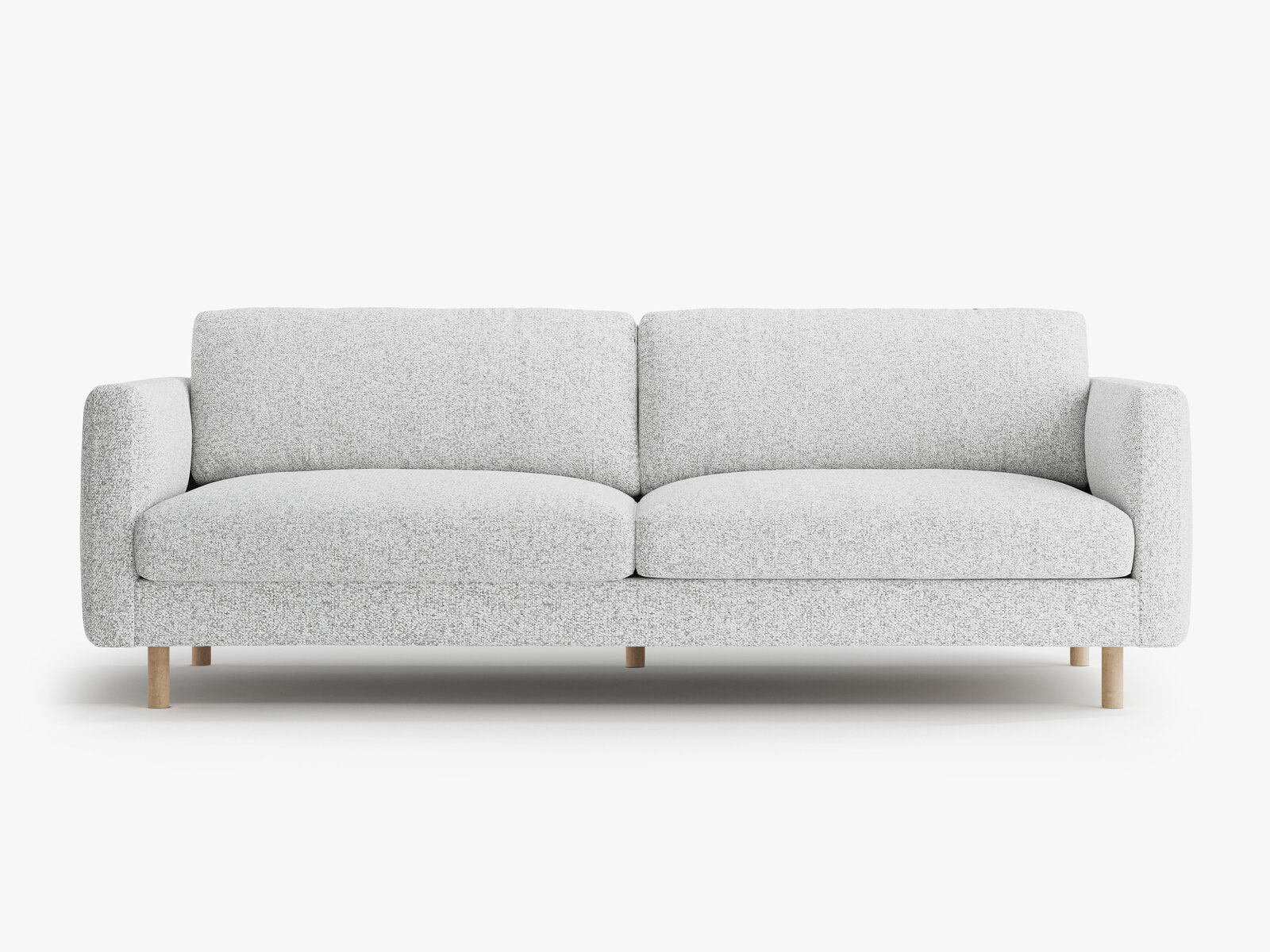 Micadoni Sofa Eden 4-Sitzer Strukturierter Stoff Hellgrau Melange