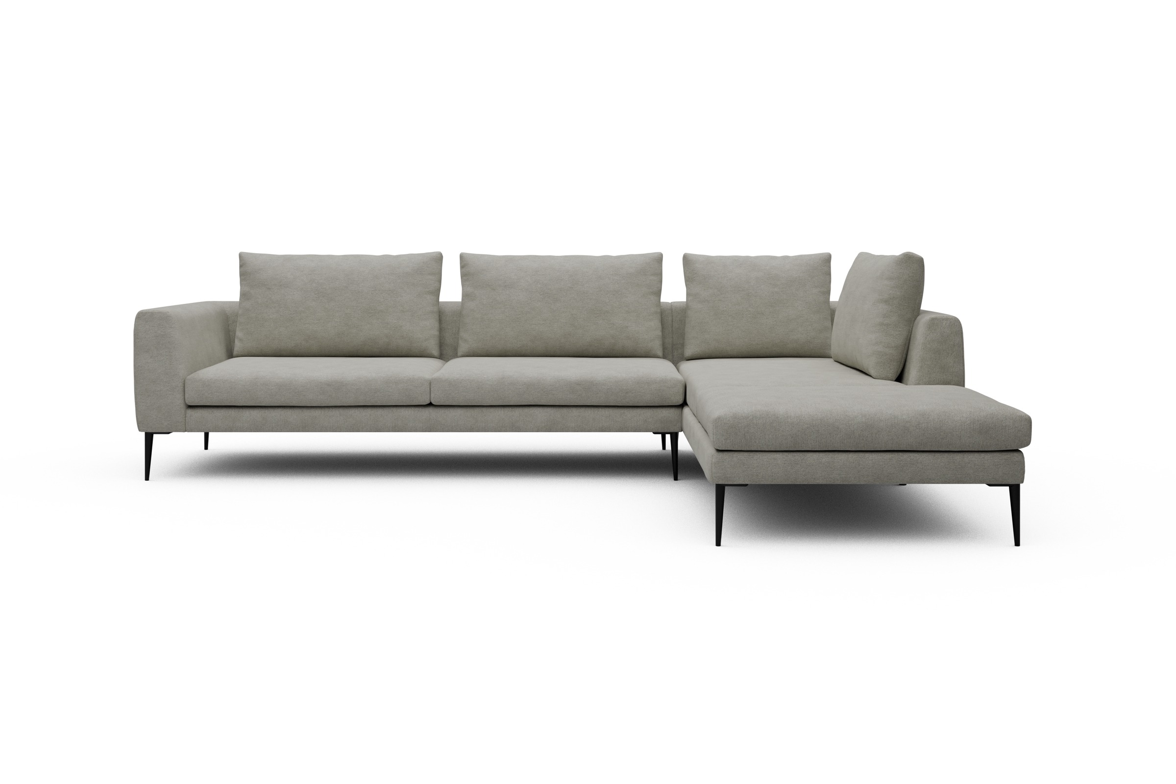 Skandi Home Ecksofa Paul Relax-Ecke links mit 3-Sitzer Carreno-Moon-Stone-White moebelfaktor