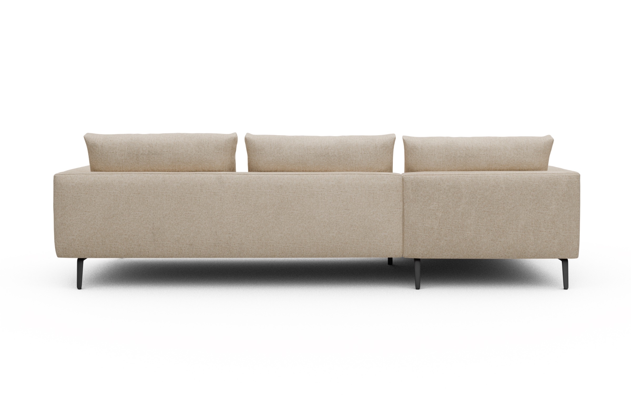 Ecksofa Karl Chaiselongue links mit 2,5-Sitzer Casone-Natural-Beige