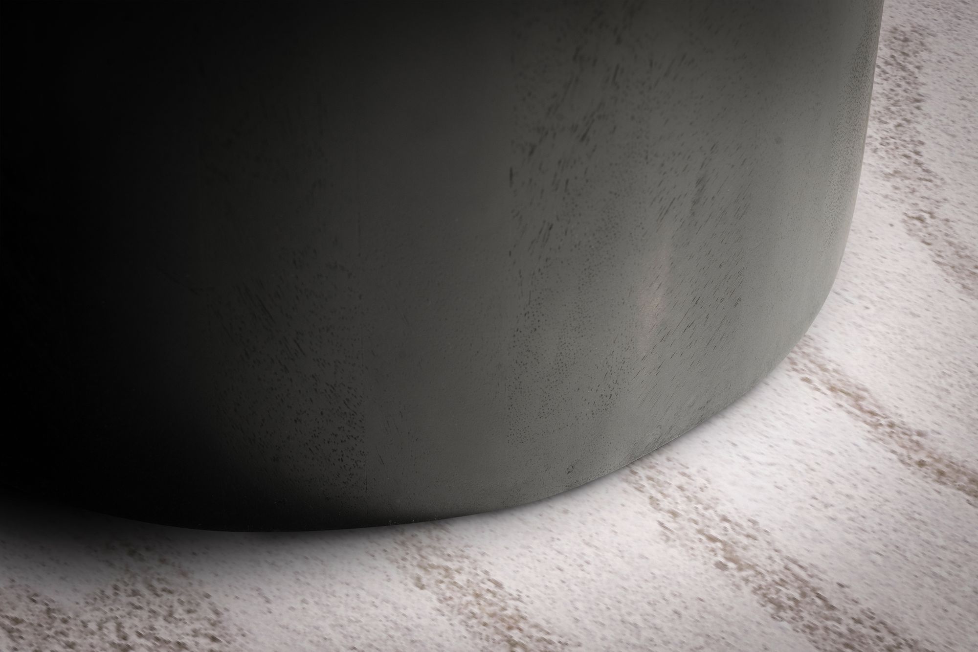 Couchtisch Asker Massivholz Schwarz Ø 60 × H 40 cm