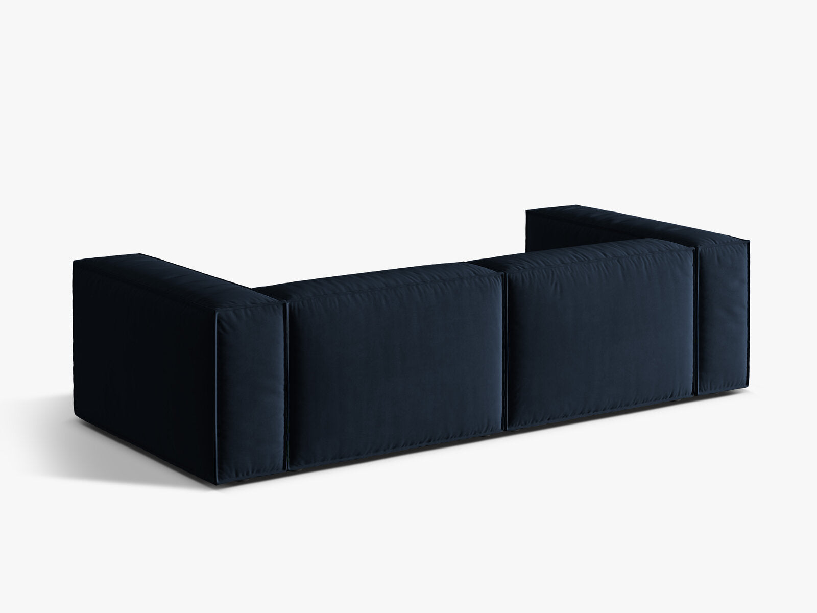 Micadoni Sofa Nuria 4-Sitzer Samt Dunkelblau