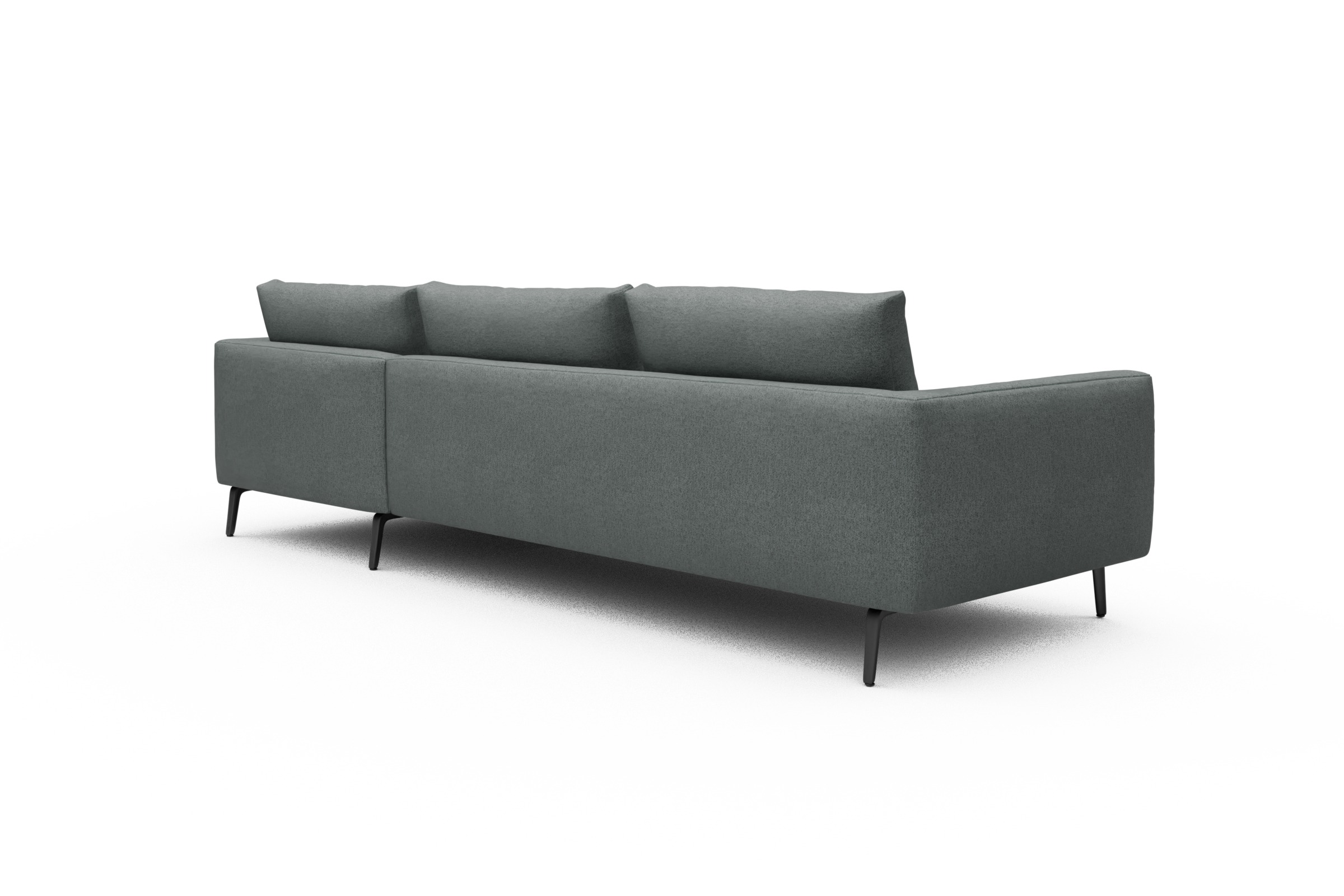 Ecksofa Karl Chaiselongue rechts mit 2,5-Sitzer Denari-Soft-Grey