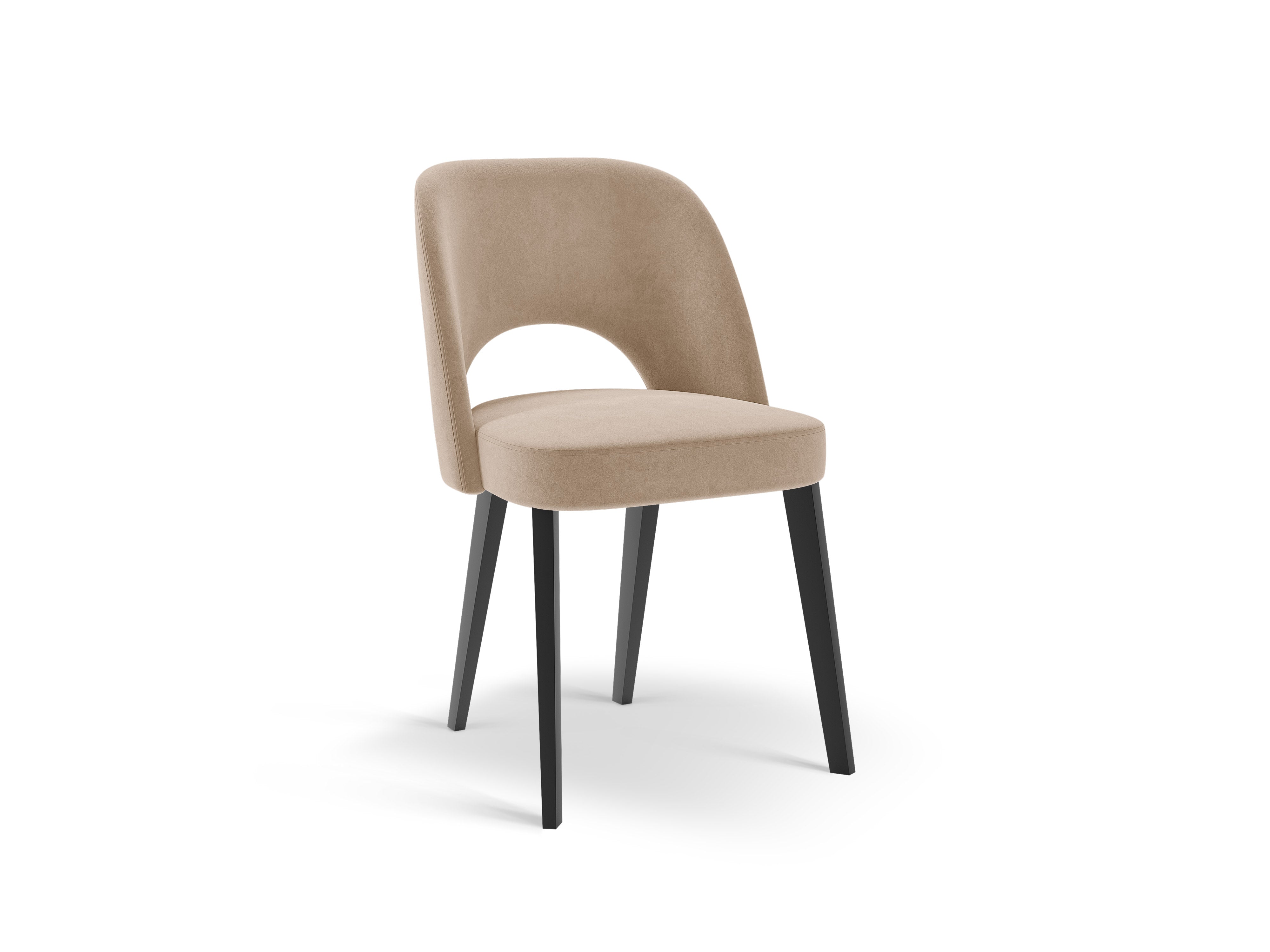 Micadoni Bowe Samtiger Stuhl Samt Magic Velvet Mandelbeige