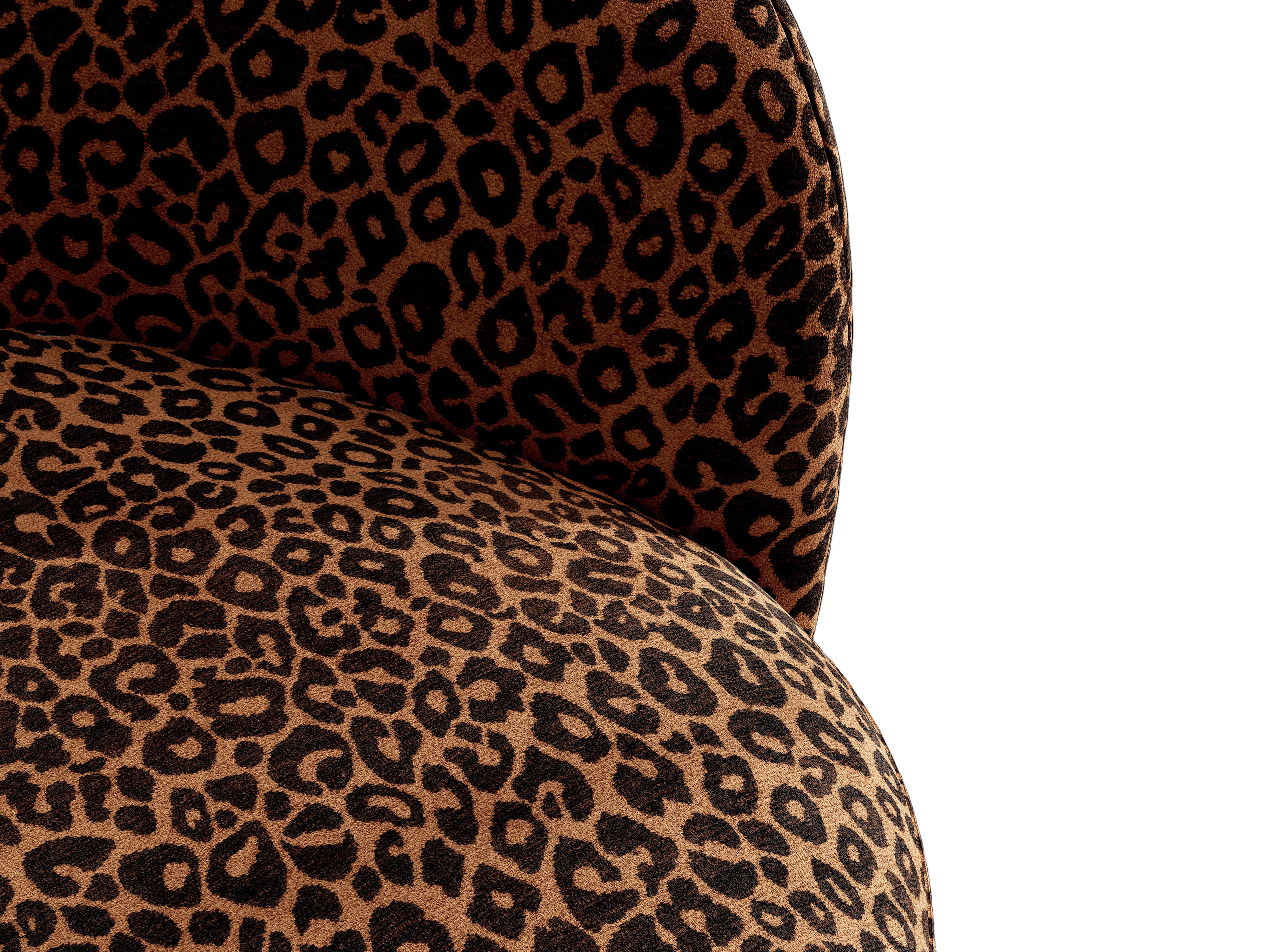 Micadoni drehbarer Sessel Letizia kleine Version Chenille Wild Honig