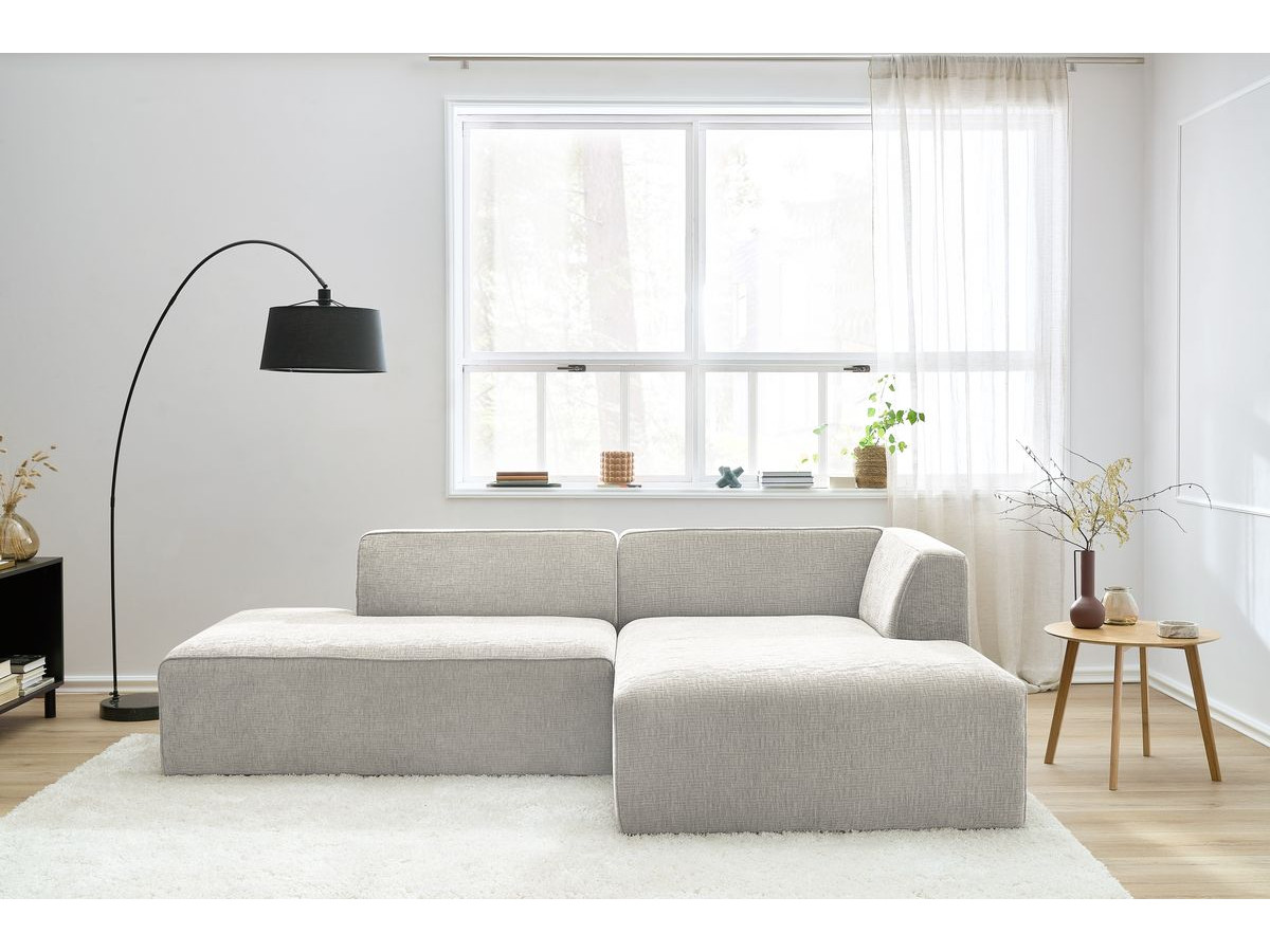 Bobochic Megeve Ecksofa Strukturstoff Beige Ecke rechts