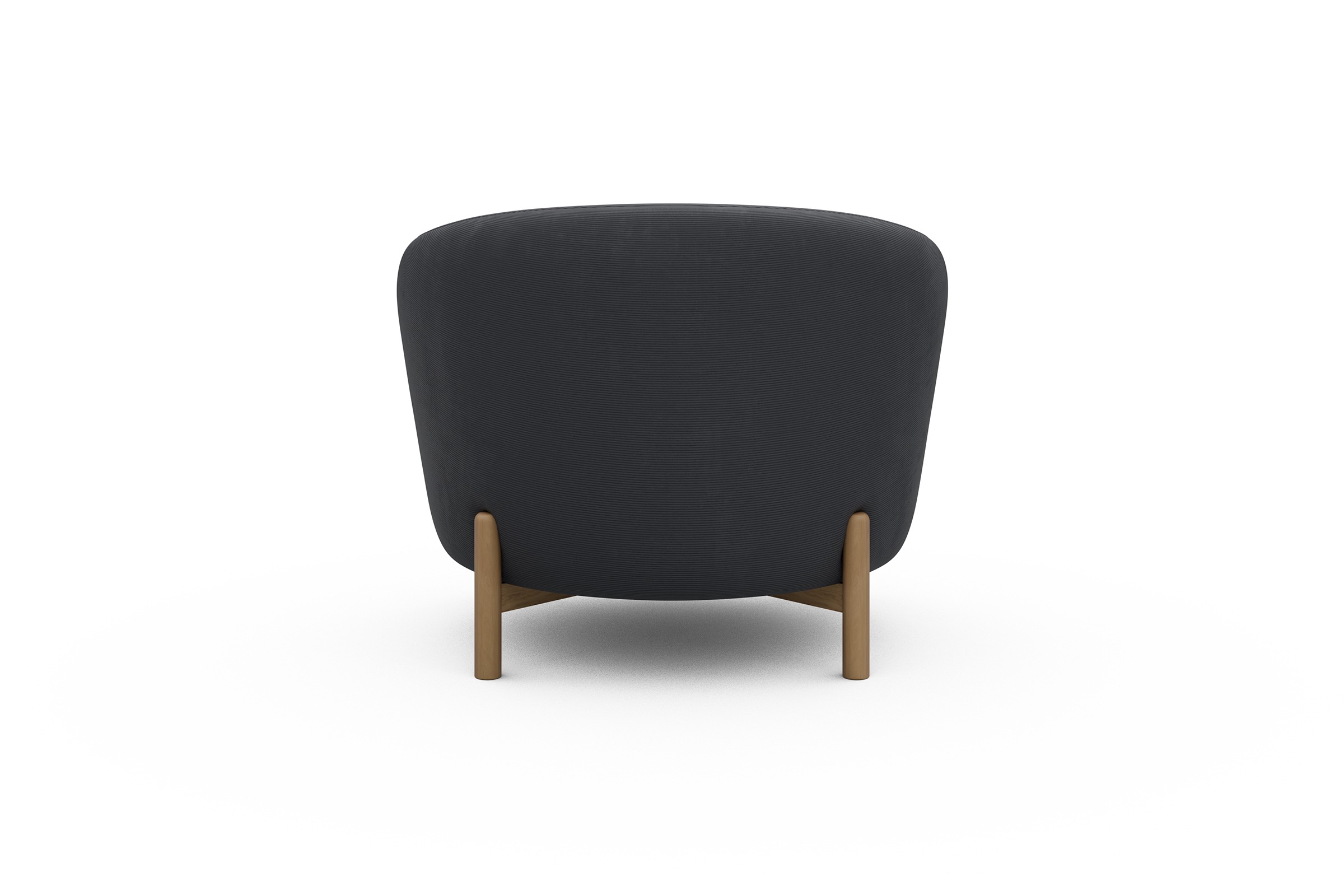Sessel Ronda Holzbeine Eiche Natur Cordufine-Slate-Grey