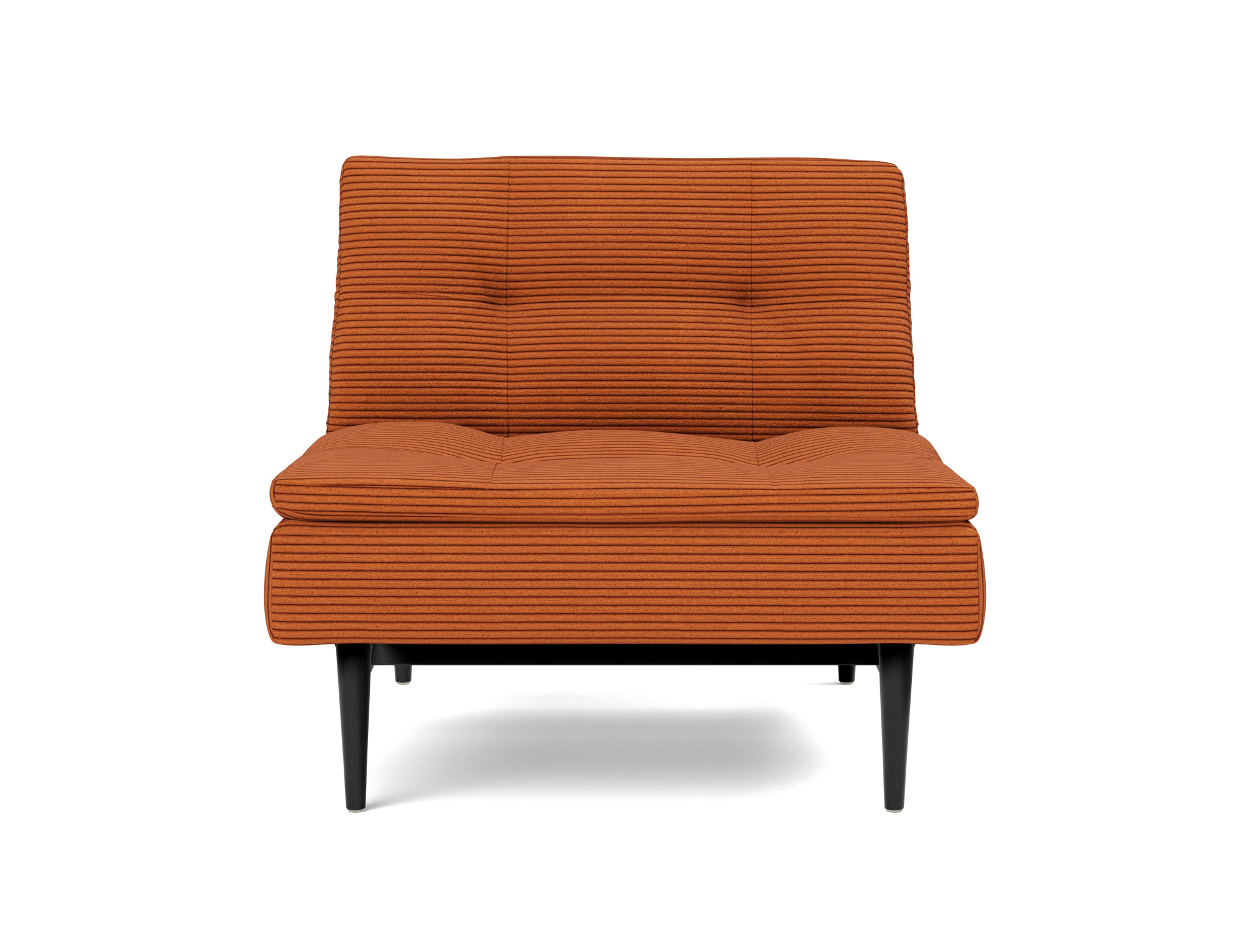 Sessel Dublexo Kord Corduroy 595-Burnt-Orange Beine Styletto Eiche schwarz