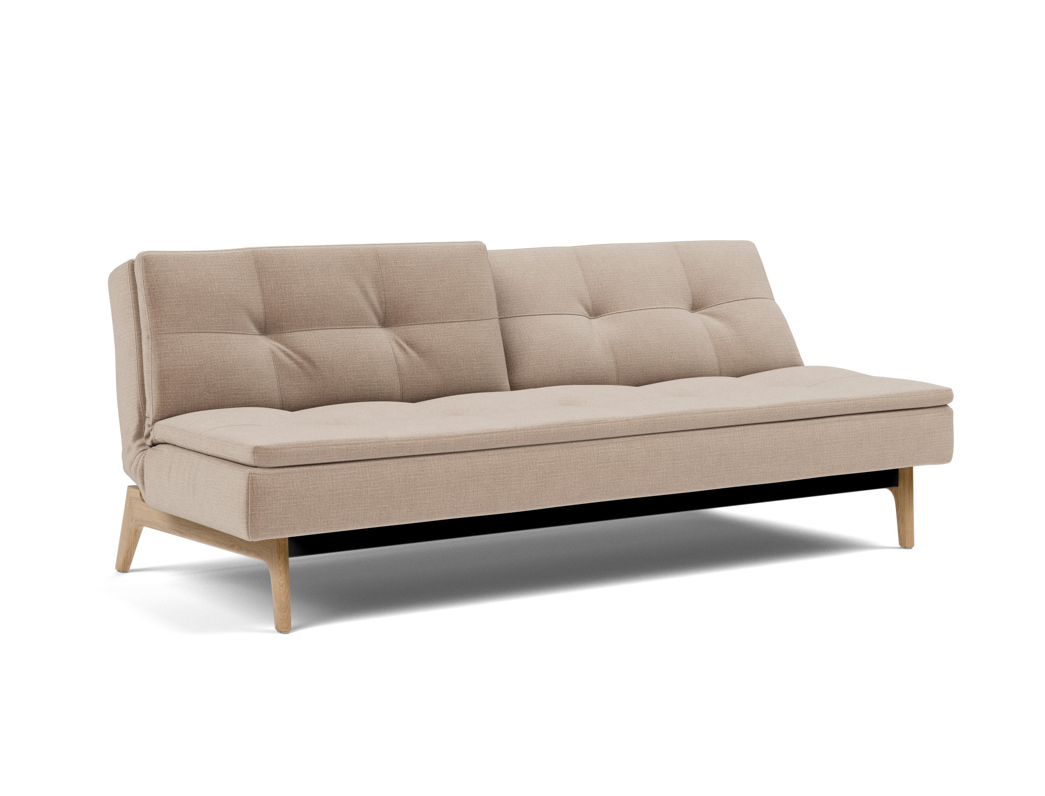Schlafsofa Dublexo Chenille Esina 417-Mocha Beine Eiche