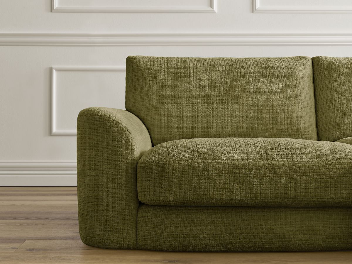 Bobochic Leonore Ecksofa Strukturstoff Grün Ecke rechts