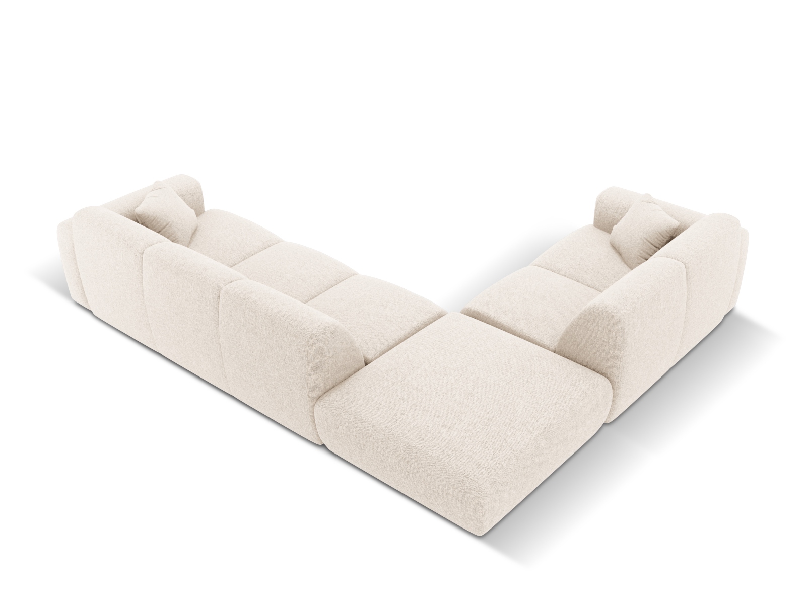 Cosmopolitan Design Ecksofa Nolio 4-Sitzer offen Chenille Haga Helles Beige Links