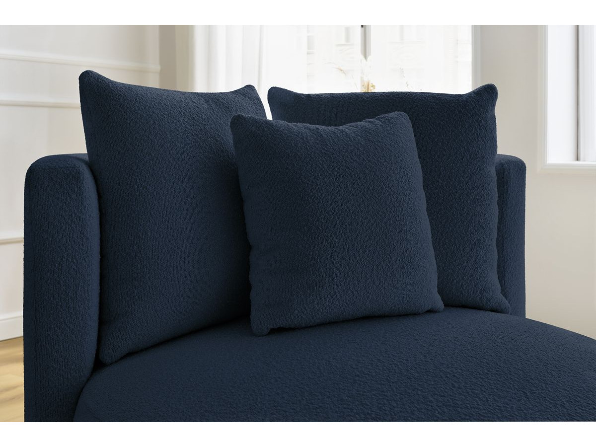 Bobochic Cesar Sessel Bouclé-Stoff Blau