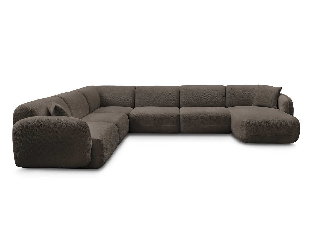 Bobochic Anda Wohnlandschaft Chenille Braun Ecke links