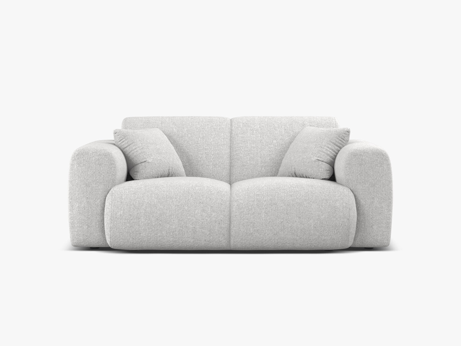 Micadoni Sofa Molino 2-Sitzer Chenille Eden Silber