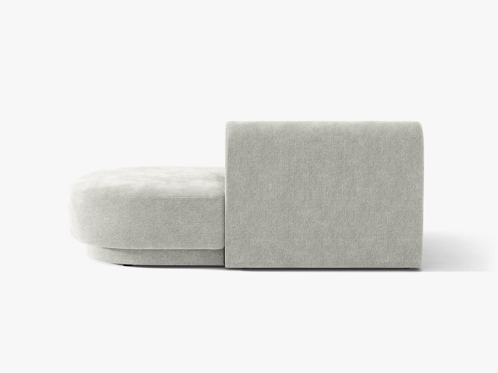 Micadoni 2-Sitzer Sitzmodul offen Miley Rechts Chenille Eden Silber