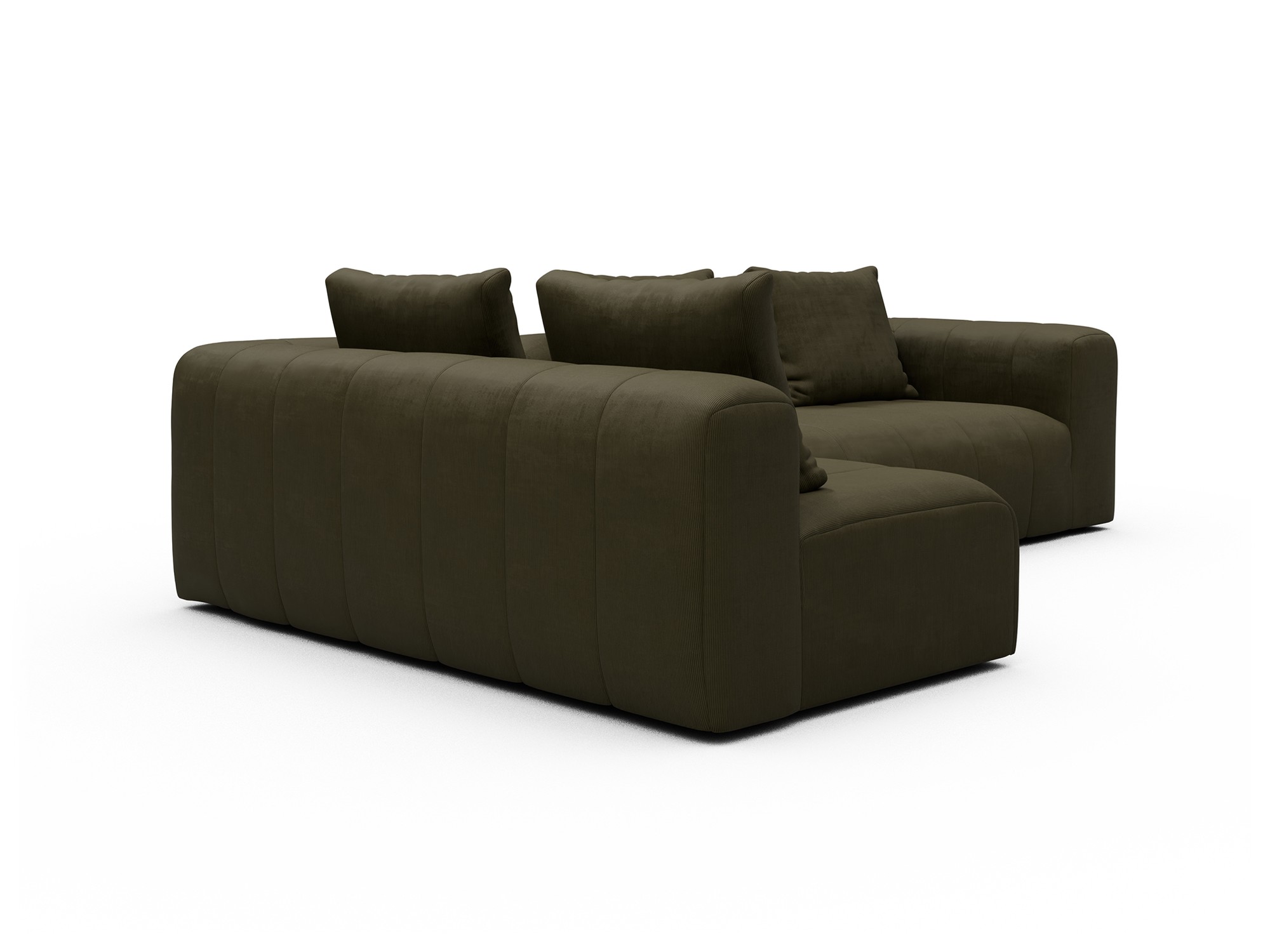 Hugo 2x 2,5-Sitzer Armlehne rechts Cordufine-Pine-Green moebelfaktor