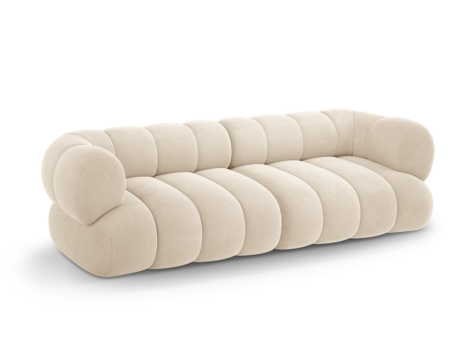 Cosmopolitan Design Sofa Koge 4-Sitzer Samt Vogue Helles Beige