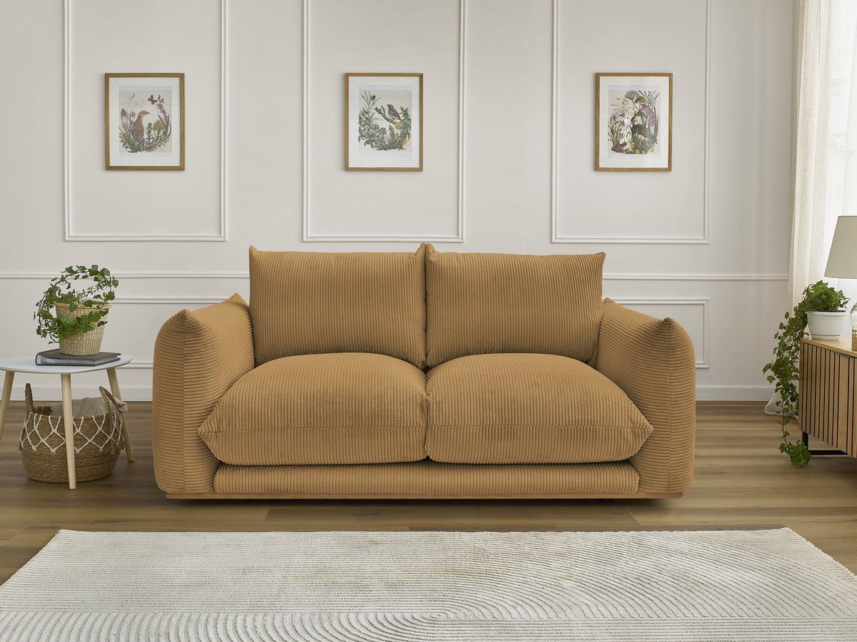 Bobochic Ernest Sofa 2-Sitzer Cordsamt Gelb