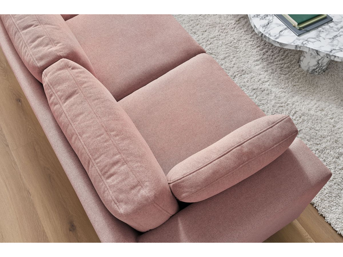 Bobochic Belair Sofa 3-Sitzer 250 × 93 cm Stoff Rosa