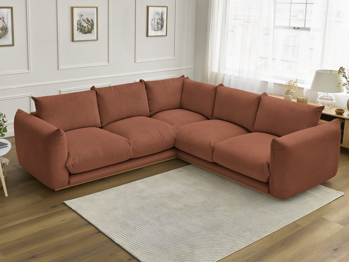Bobochic Ernest Ecksofa Cordsamt Orange