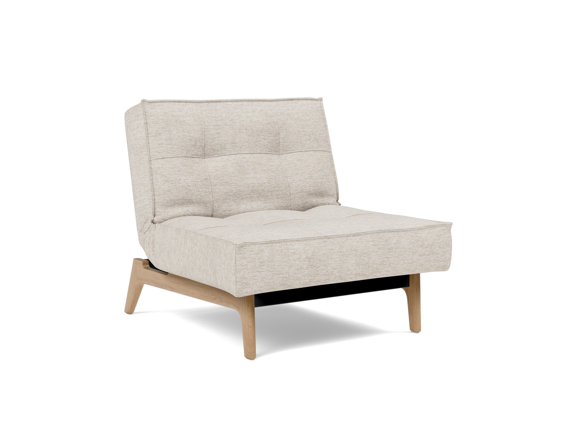 Sessel Splitback Chenille Yuveno 470-Natural Beine Eiche