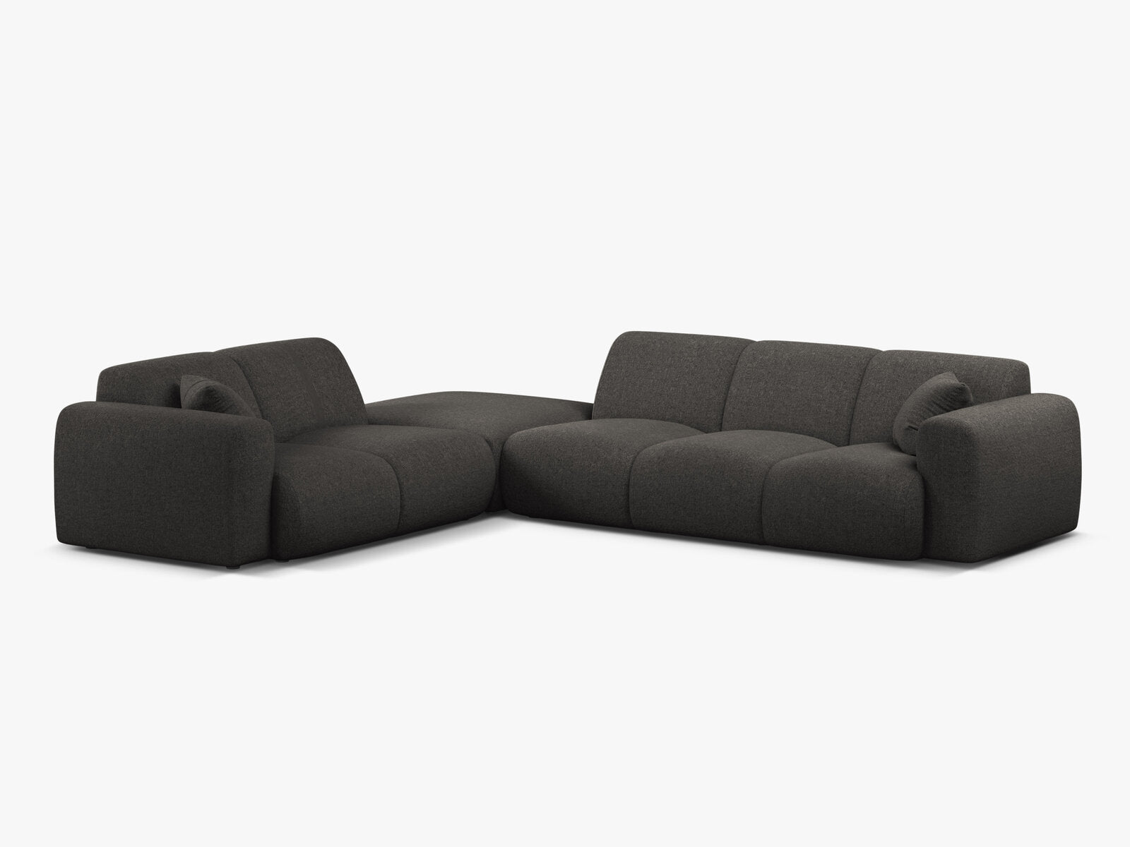 Micadoni Ecksofa Molino 6-Sitzer Links Chenille Eden Dunkelgrau