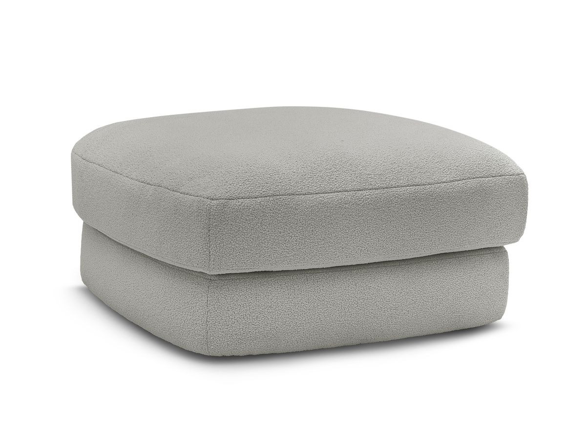 Bobochic Leonore Pouf Bouclé-Stoff Hellgrau