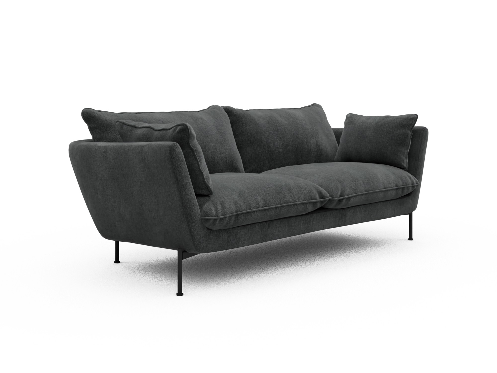 Skandi Home Sofa Anton Soft 2-Sitzer Smooth-Deep-Warm-Grey moebelfaktor