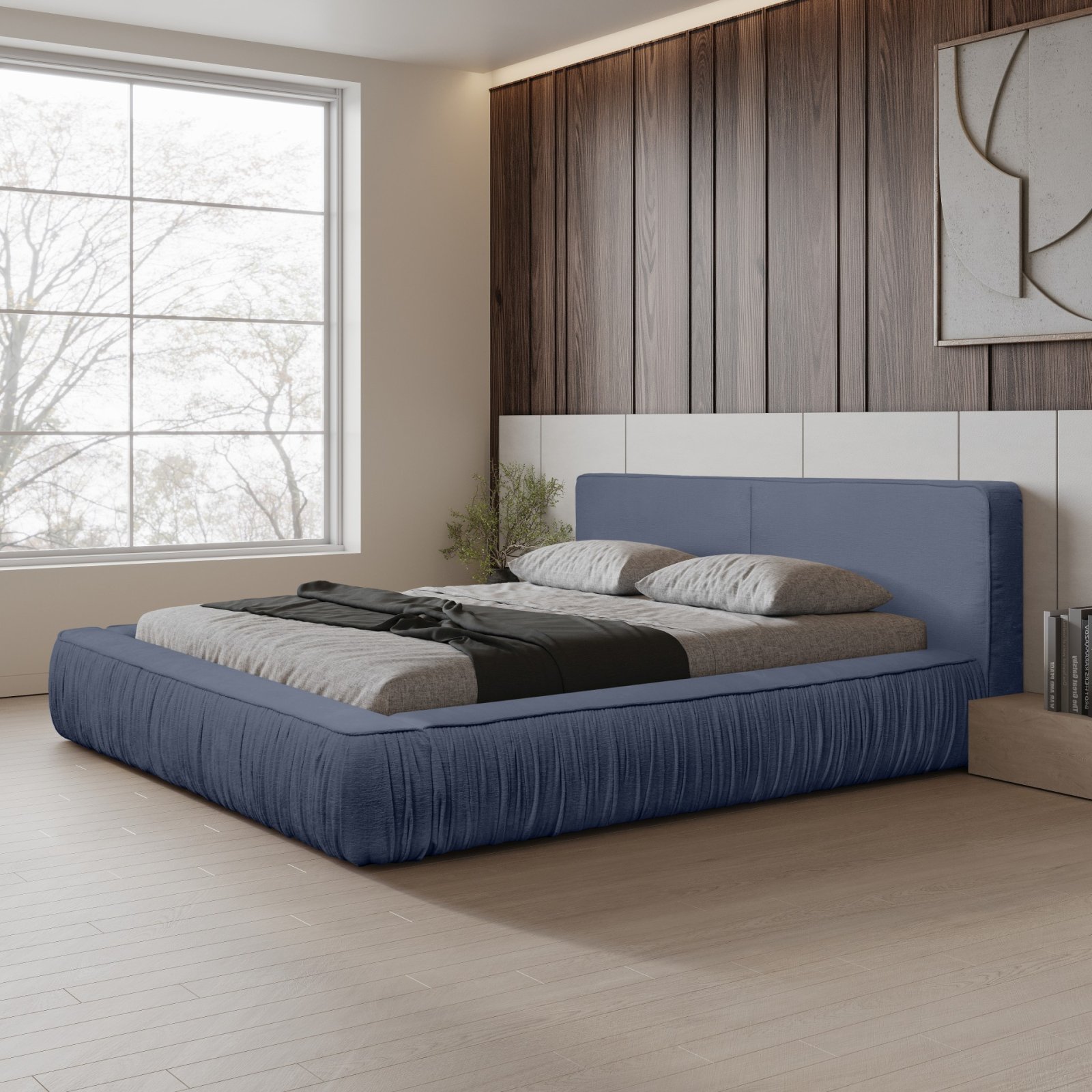 Polsterbett Beyond Chenille 160x200 mit Holzrahmen Perfect Harmony 77