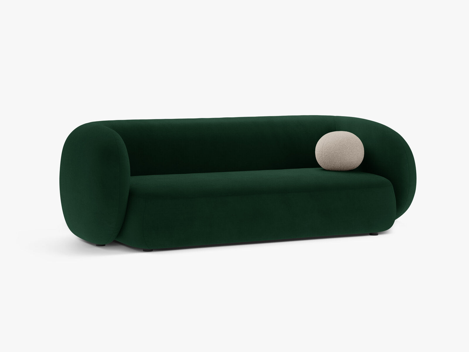 Micadoni Sofa Kate 3-Sitzer Samt Salvador Flaschengrün