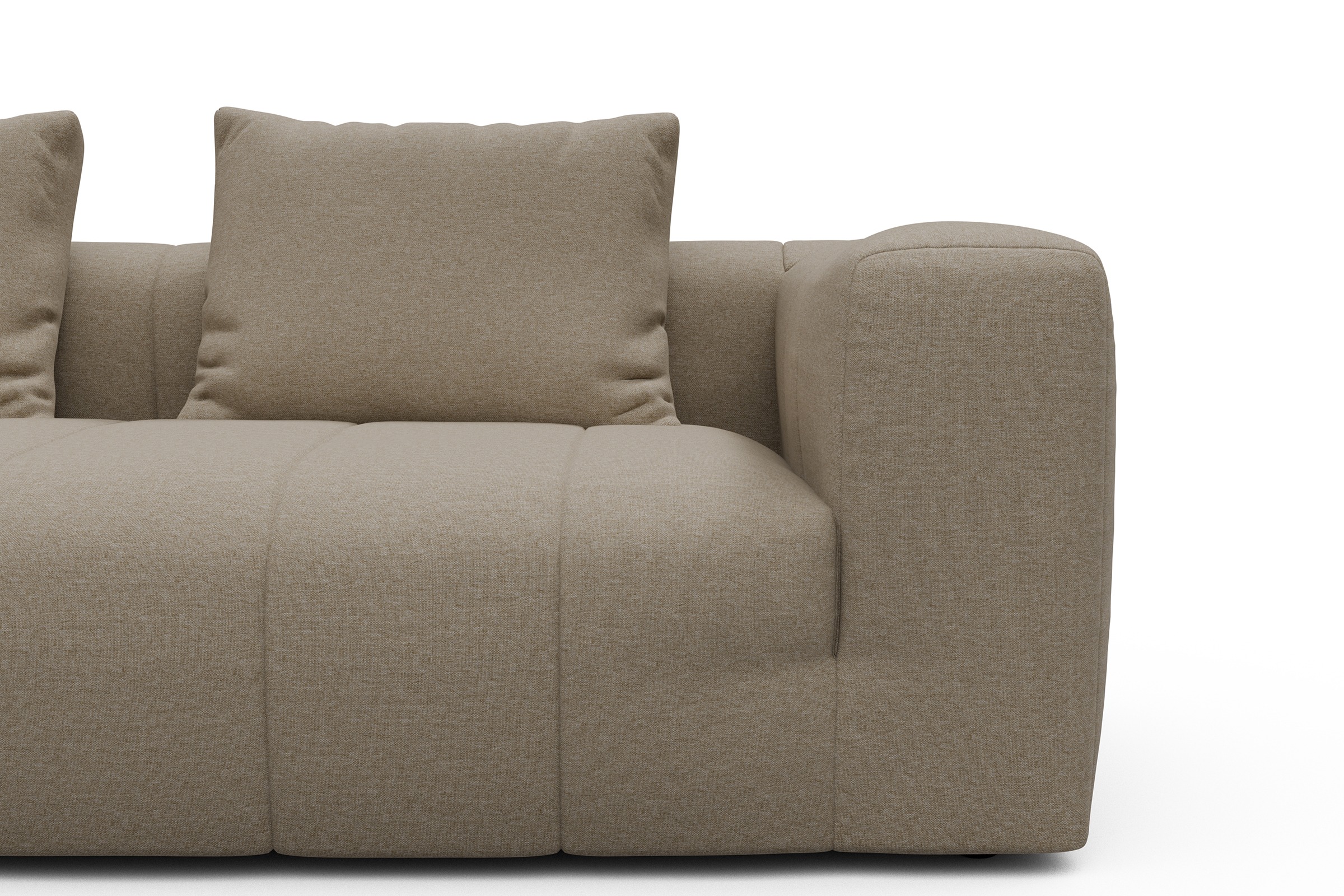 Ecksofa Hugo 2x 2,5-Sitzer Armlehne rechts Satya-Natural