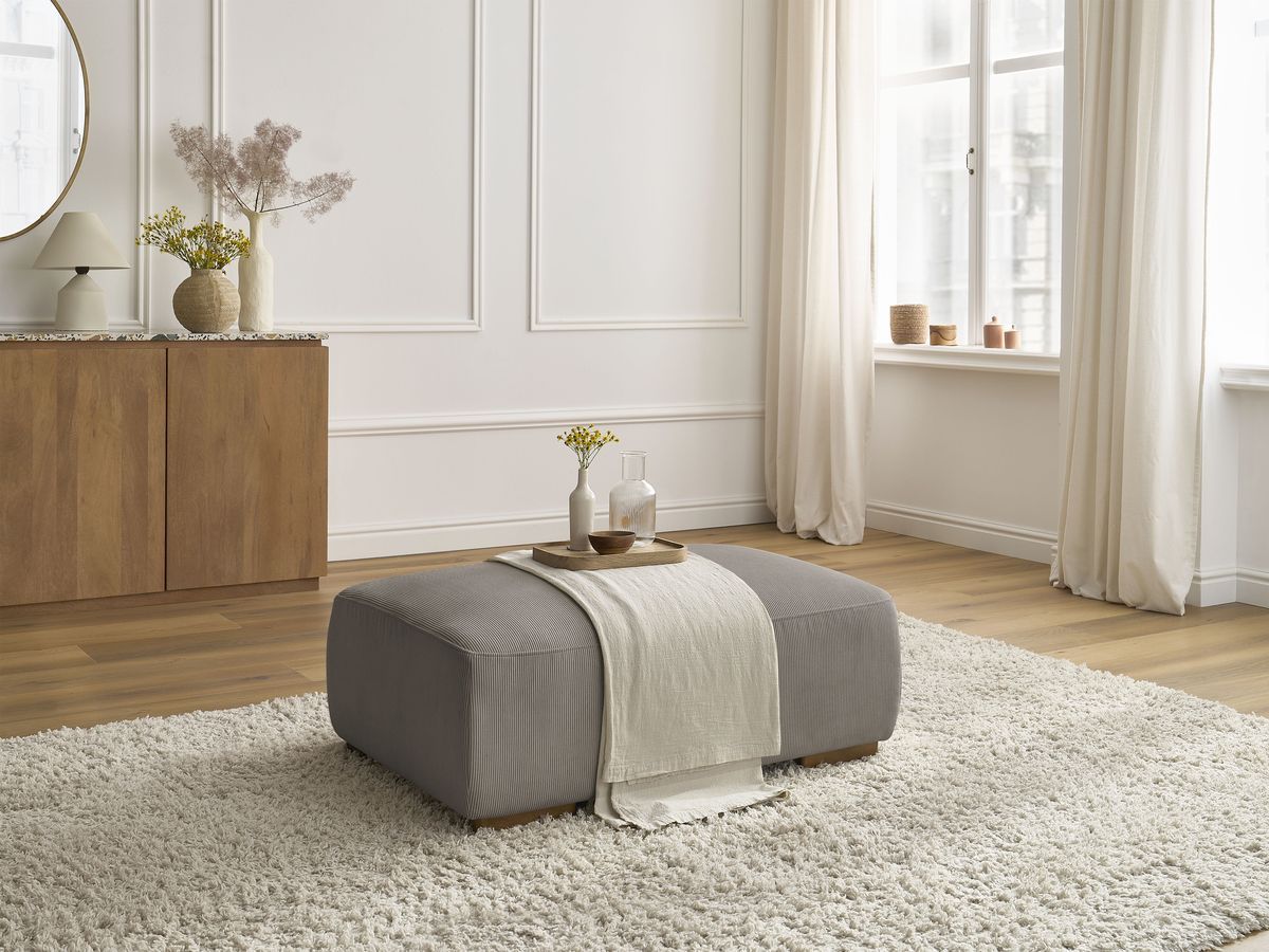 Bobochic Sidonie Pouf Cordsamt Taupe