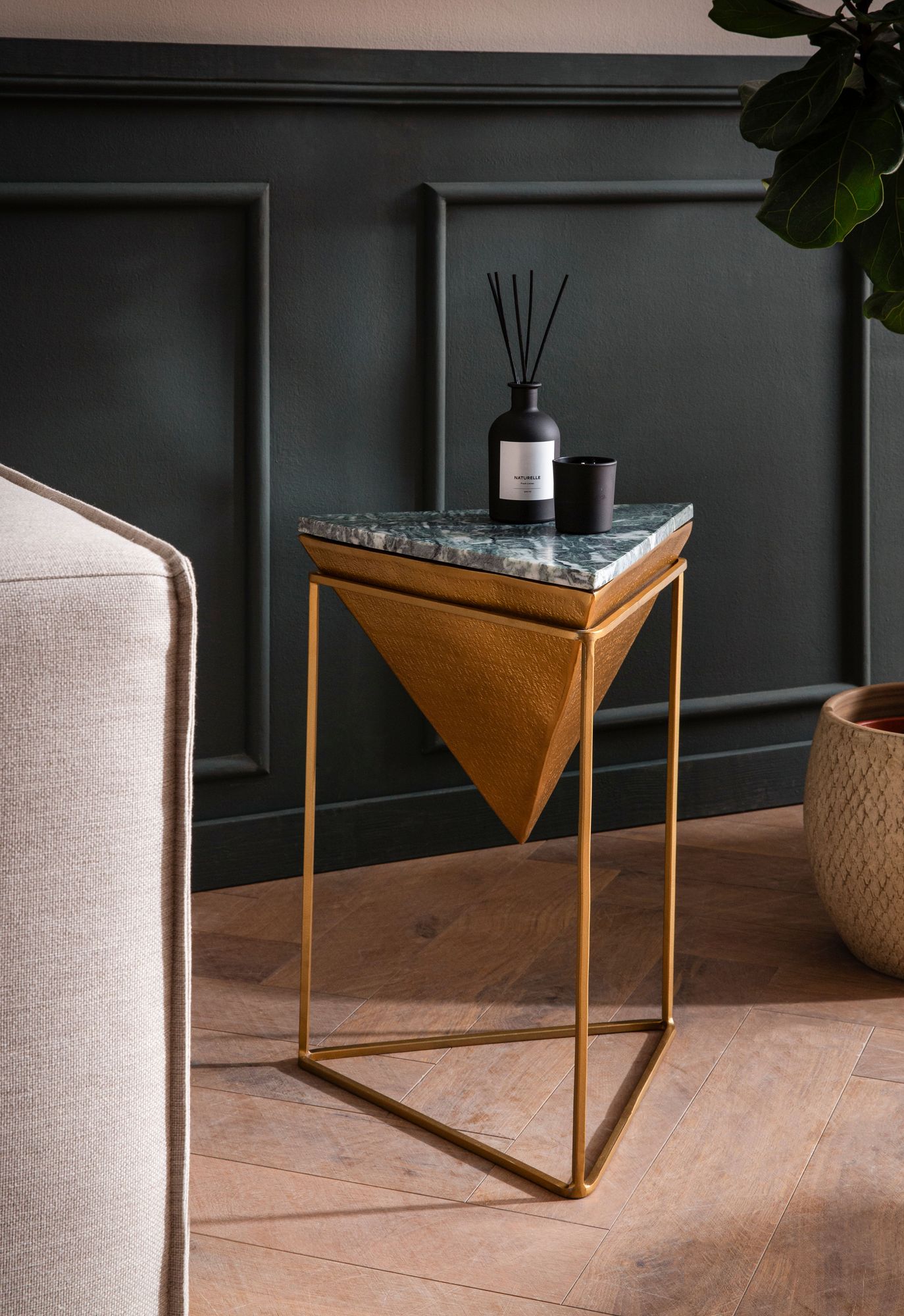 Beistelltisch Rosendal Marmor Gold