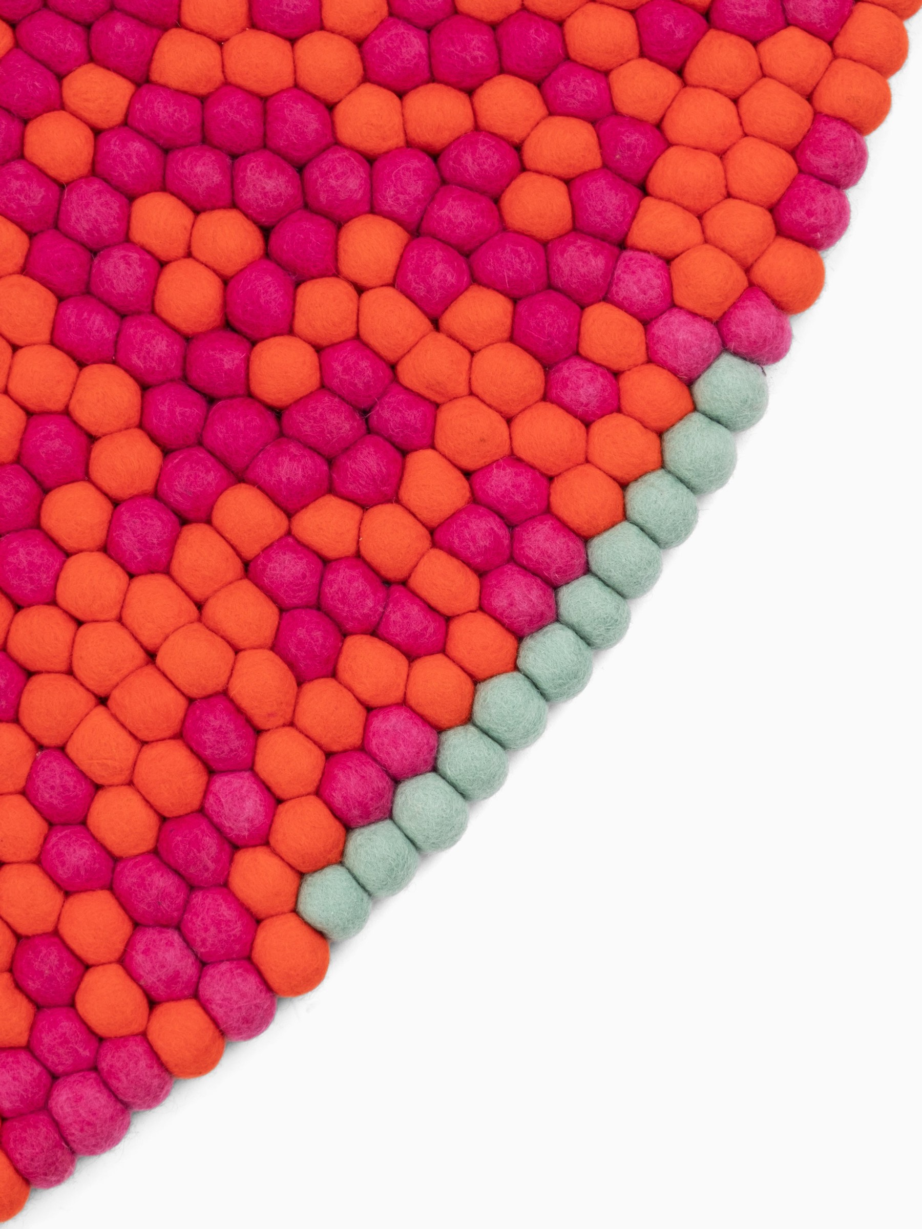 myfelt Lava Filzkugelteppich Orange rund Ø 50 cm