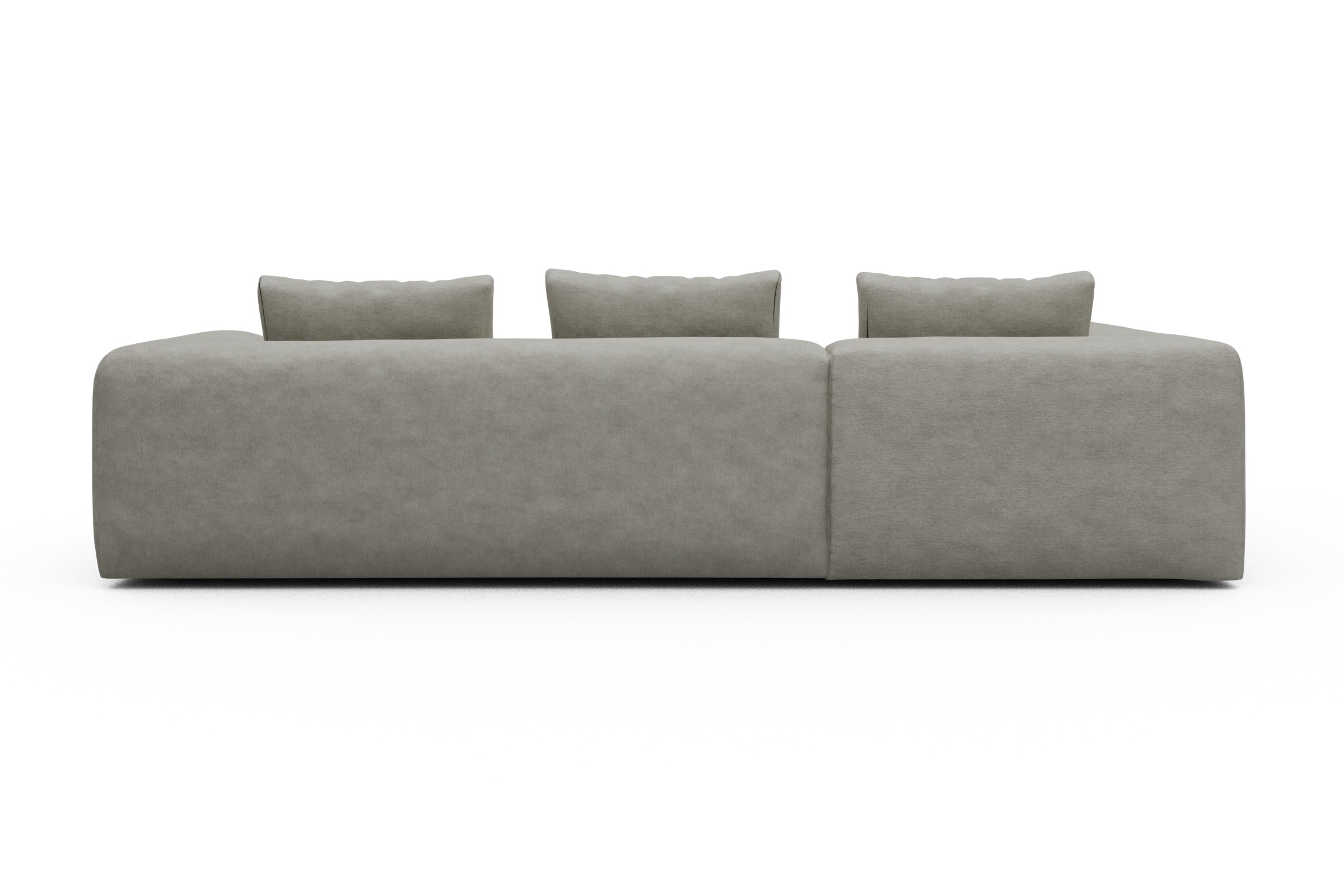 Ecksofa Fred Relax-Ecke links mit 2,5-Sitzer Carreno-Moon-Stone-White