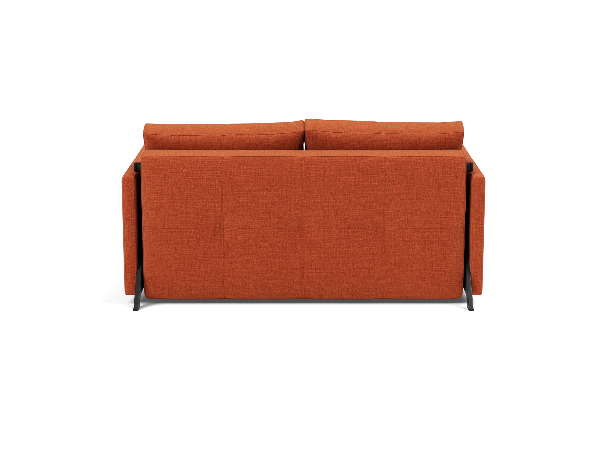 Schlafsofa Cubed mit Armlehnen 140 Chenille Esina 412-Rust-Orange