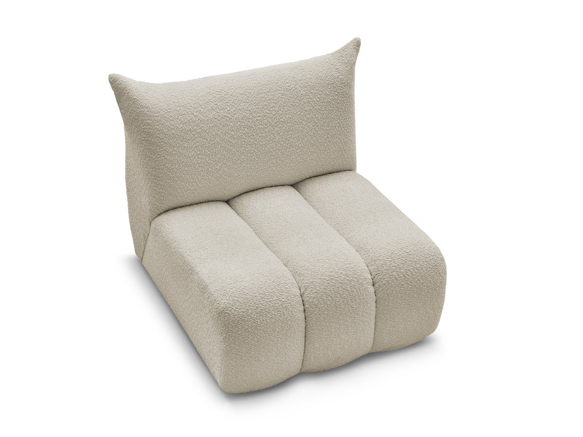 Bobochic Azra Sofamodul 1-Sitzer 90 × 112 cm Bouclé-Stoff Beige