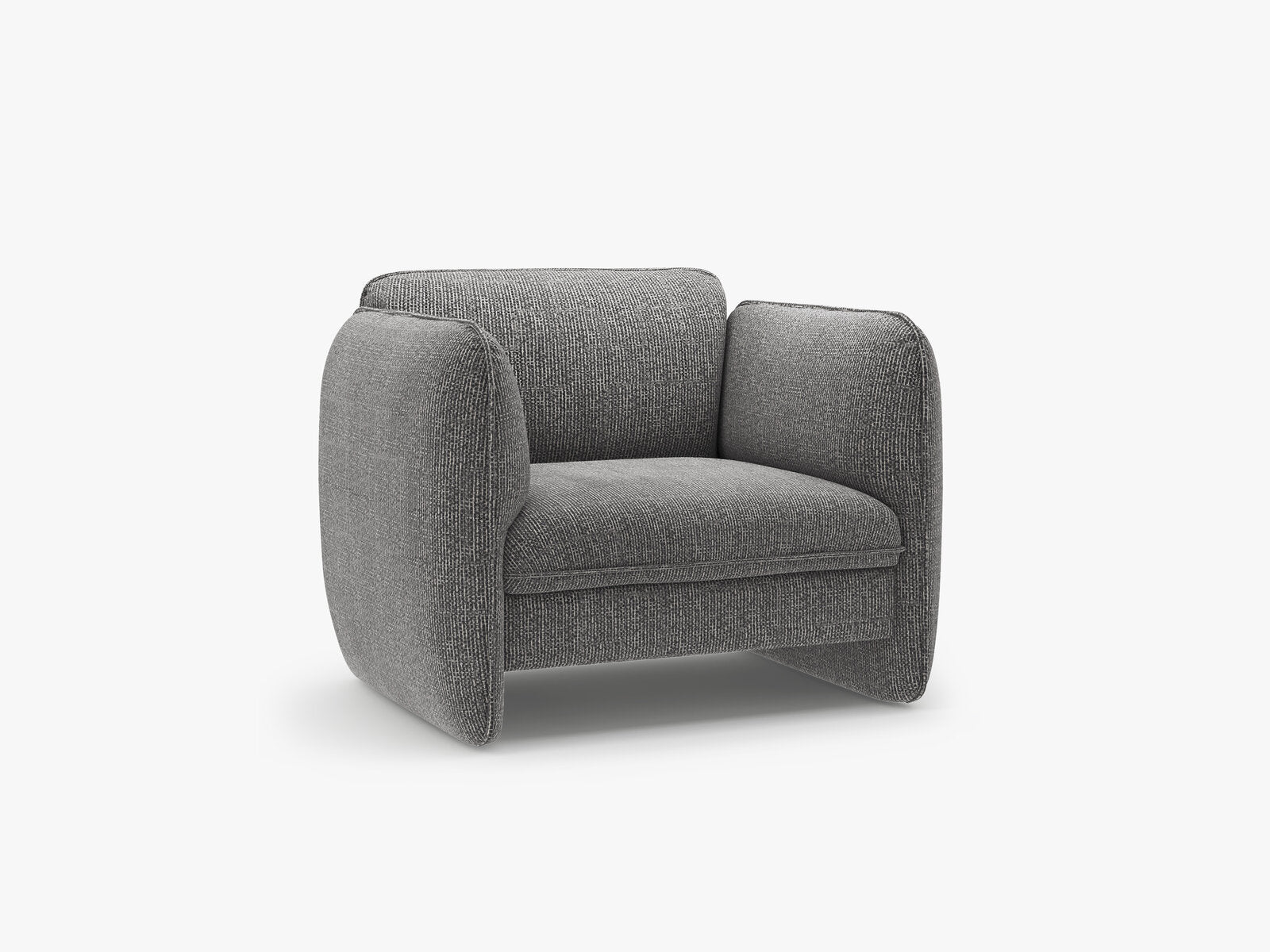 Micadoni Georgia Armsessel Chenille Silencio Dunkelgrau