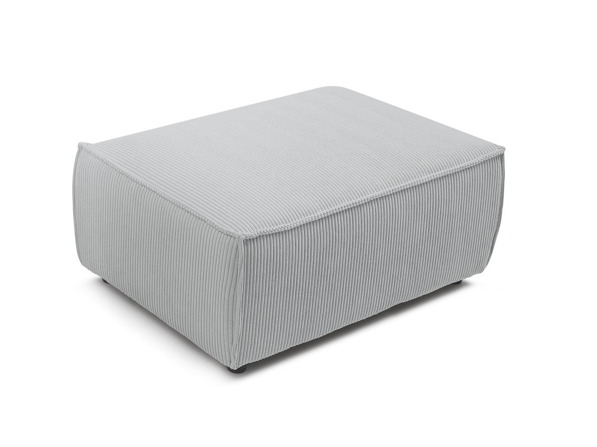 Bobochic Nihad Pouf Cordsamt Hellgrau