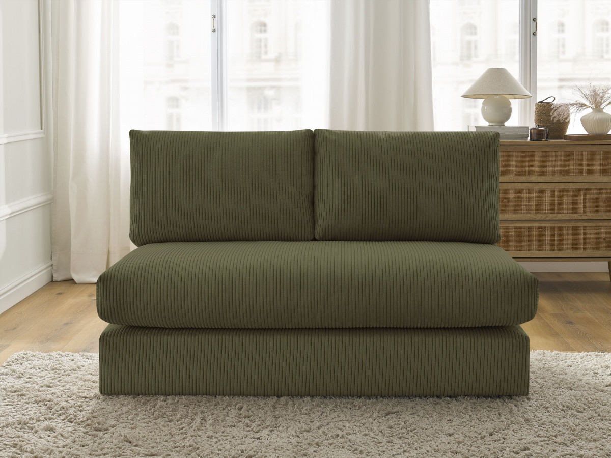 Bobochic Paris Sofamodul 2-Sitzer Cordsamt Grün