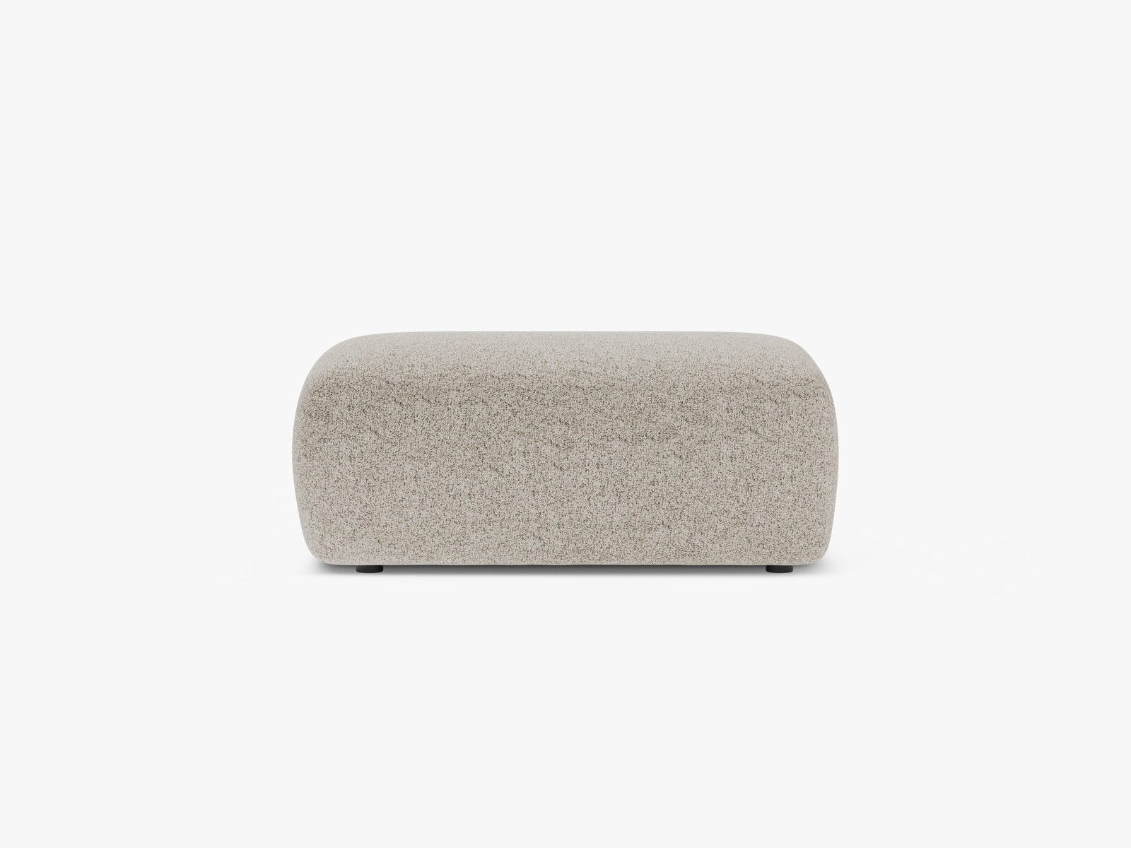 Micadoni Hocker Kate 1-Sitzer Strukturierter Stoff Puente Beige Melange