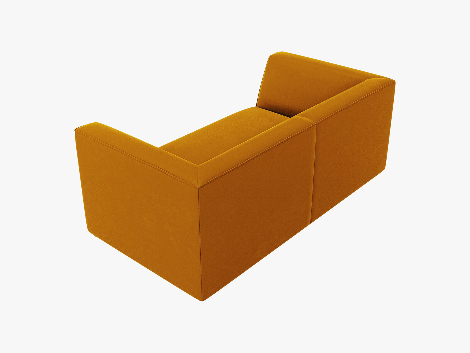 Micadoni Sofa Ruby 2-Sitzer Samt Salvador Gelb