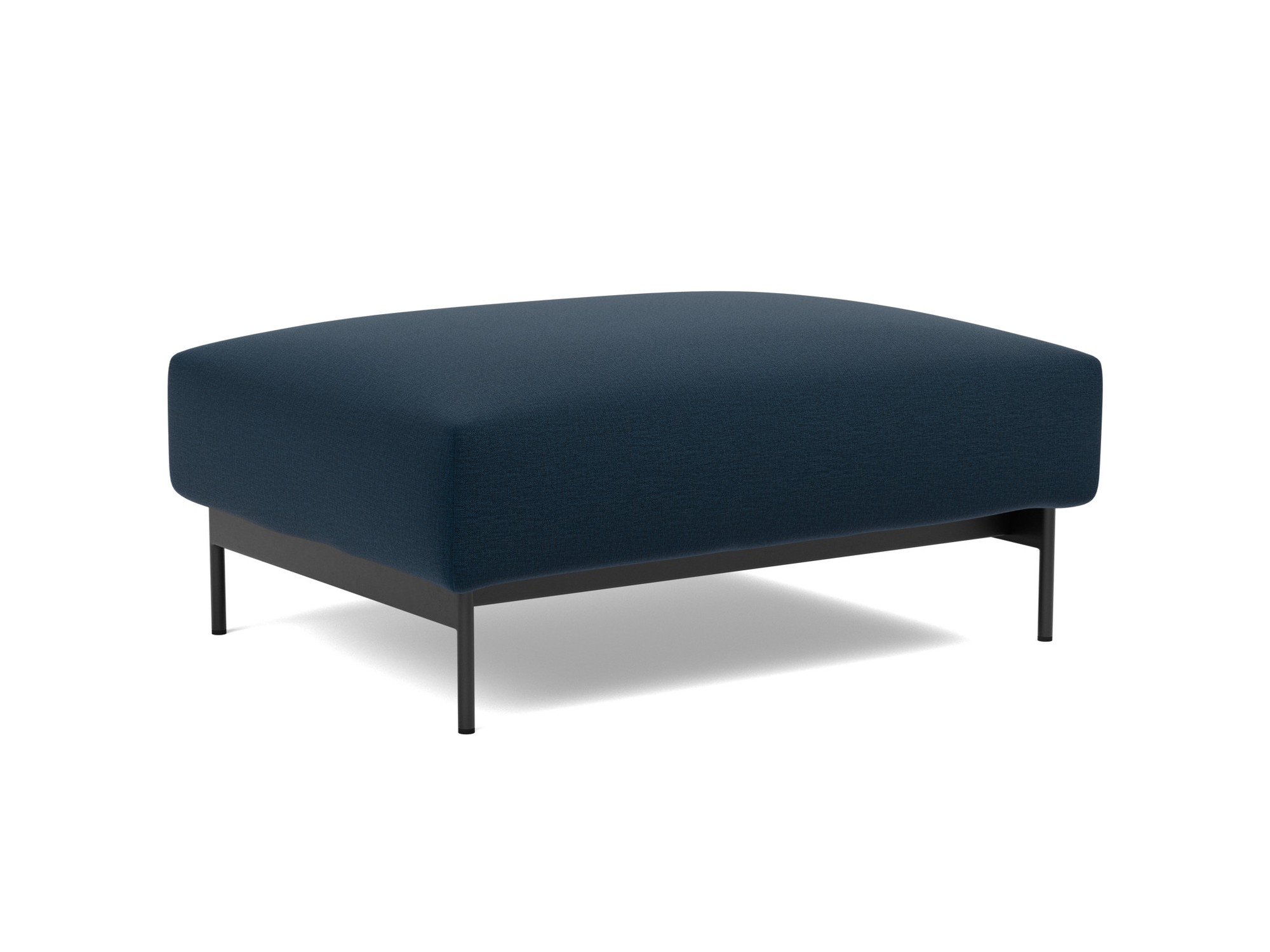 Hocker Malloy Flachgewebe Mixed Dance 528-Blue Beine Schwarzes Metall