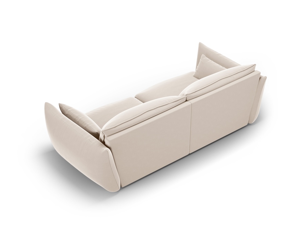 Cosmopolitan Design Sofa Matera 3-Sitzer Samt Salvador Beige