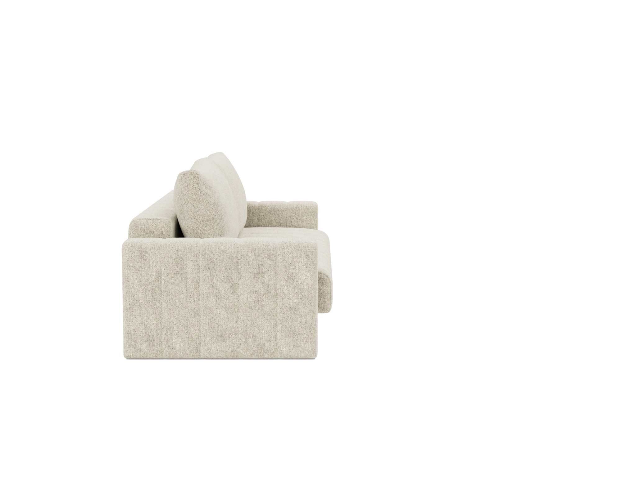Schlafsofa Akello mit Armlehnen Strukturierter Stoff Taura 357-Off-White