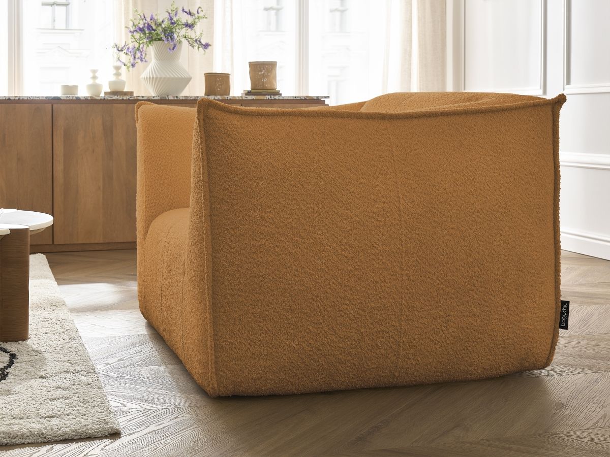Bobochic Giorgia Sessel Bouclé-Stoff Gelb