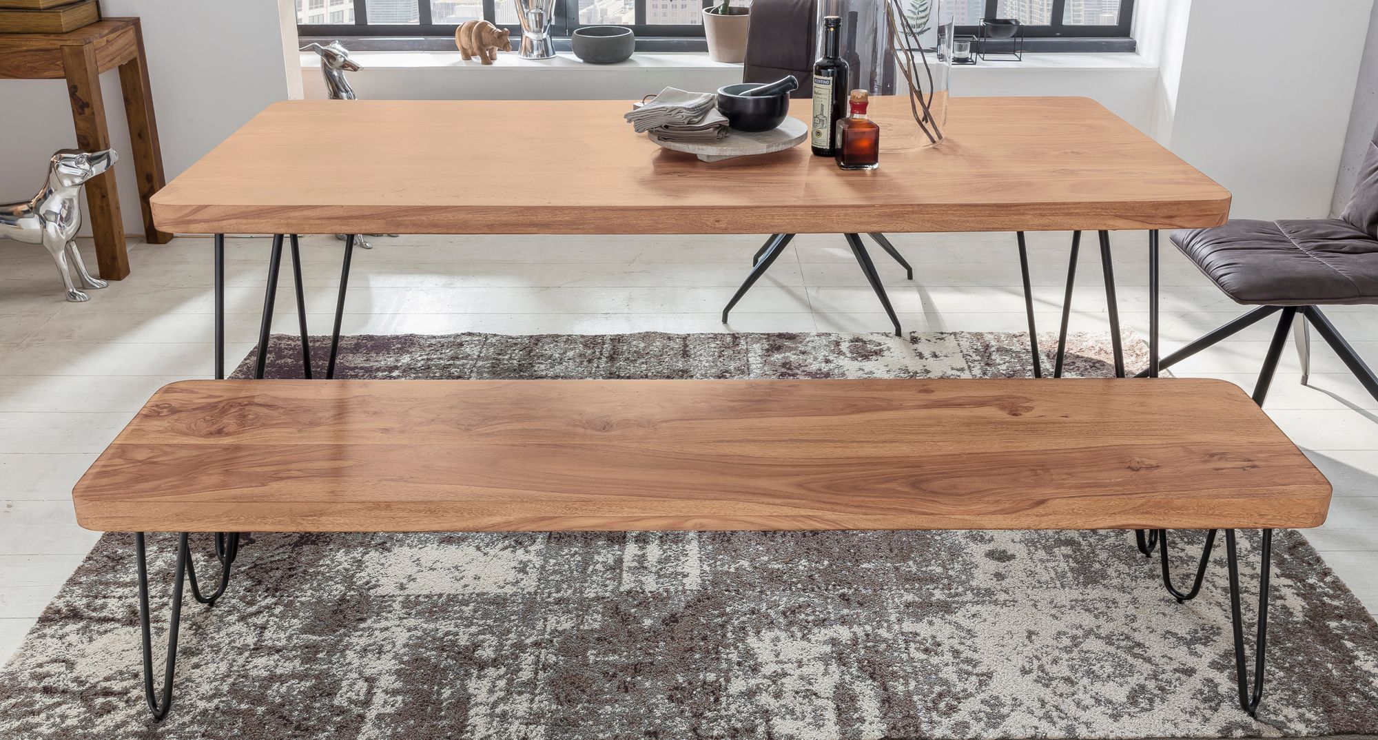 Sitzbank Agdenes Akazie Massivholz 120 × 40 × 45 cm